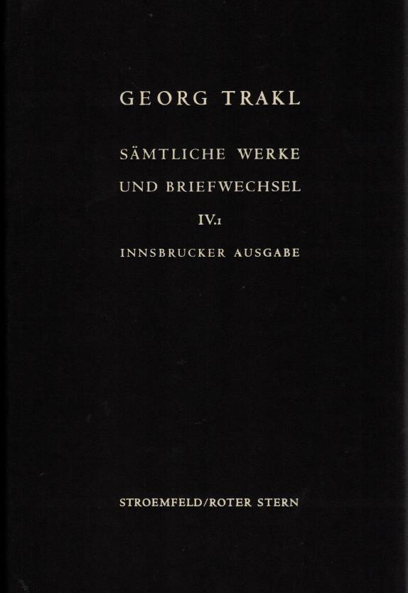 Dichtungen 1913/14 Bd. IV/1 IV/2
