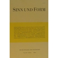 Sinn und Form - Beiträge zur Literatur - Sechzigstes Jahr / 2008/ Fünftes Heft