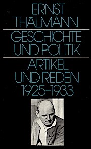Geschichte und Politik. Artikel und Reden 1925-1933