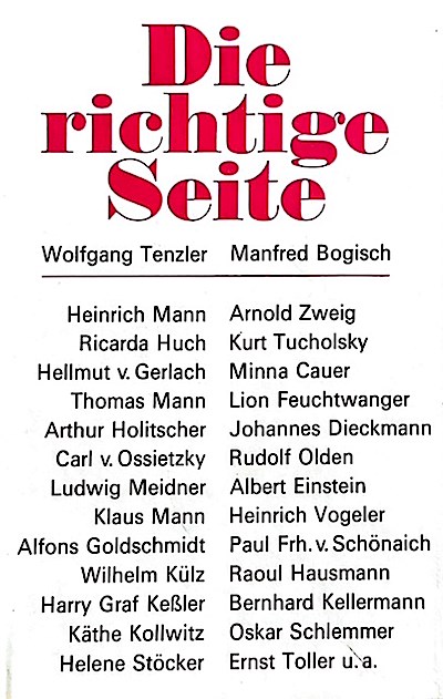 Die richtige Seite. Bürgerliche Stimmen zur Arbeiterbewegung