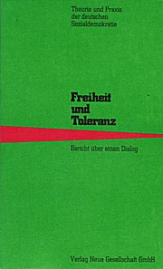Freiheit und Toleranz. Bericht über einen Dialog. (25. und 26. Mai 1973 in Bad Münstereifel)
