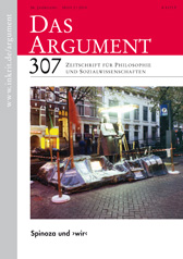 Das Argument  307, Spinoza und >wir<