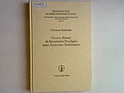  Ciceros "Brutus" als literarisches Paradigma eines ’Auctoritas’-Verhältnisses 