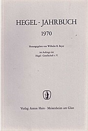Hegel-Jahrbuch 1970