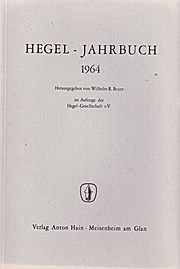 Hegel-Jahrbuch 1964.