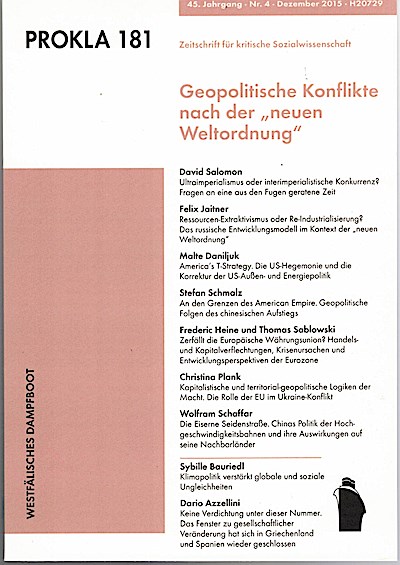 Geopolitische Konflikte nach der "neuen Weltordnung" (PROKLA) (PROKLA / Zeitschrift für kritische Sozialwissenschaft)